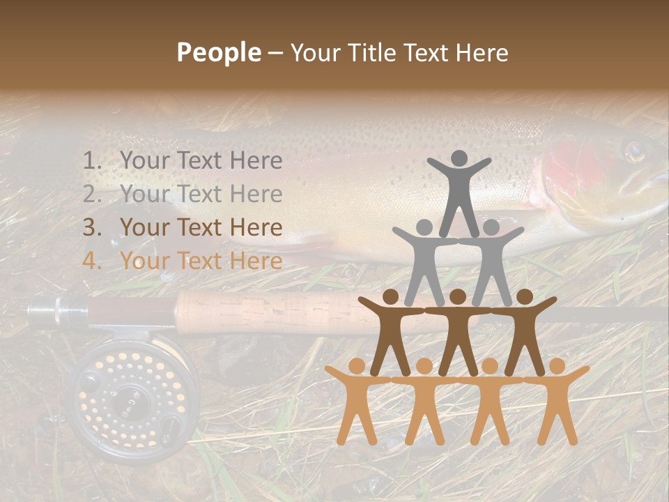 A Fish On The Ground Next To A Fishing Rod PowerPoint Template