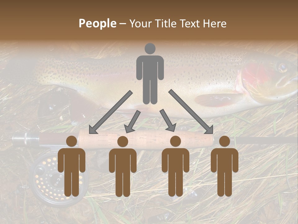 A Fish On The Ground Next To A Fishing Rod PowerPoint Template