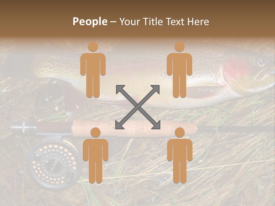 A Fish On The Ground Next To A Fishing Rod PowerPoint Template