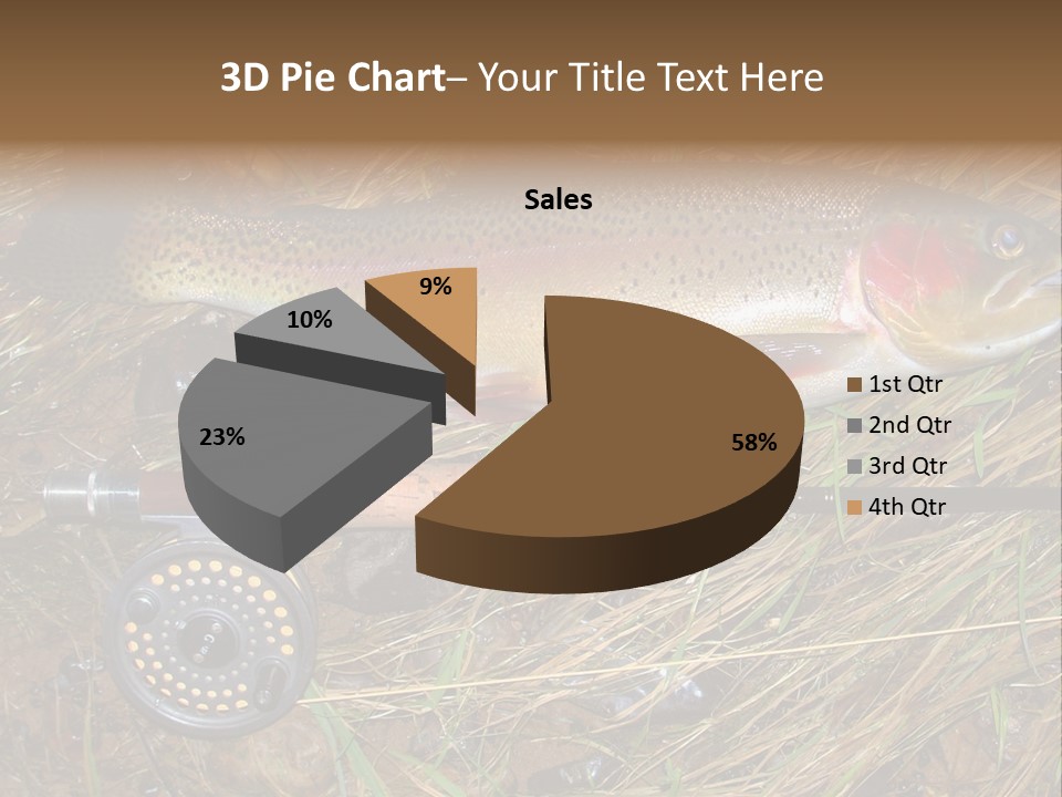 A Fish On The Ground Next To A Fishing Rod PowerPoint Template