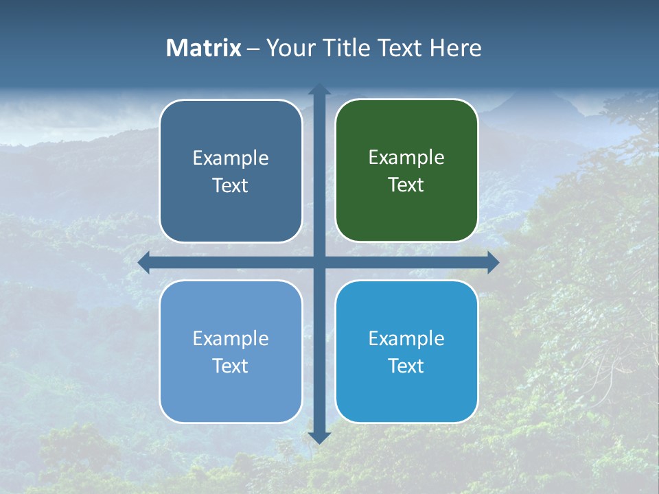 A Mountain Range With Trees And Clouds In The Background PowerPoint Template