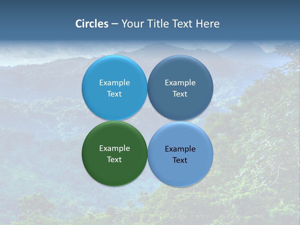 A Mountain Range With Trees And Clouds In The Background PowerPoint Template