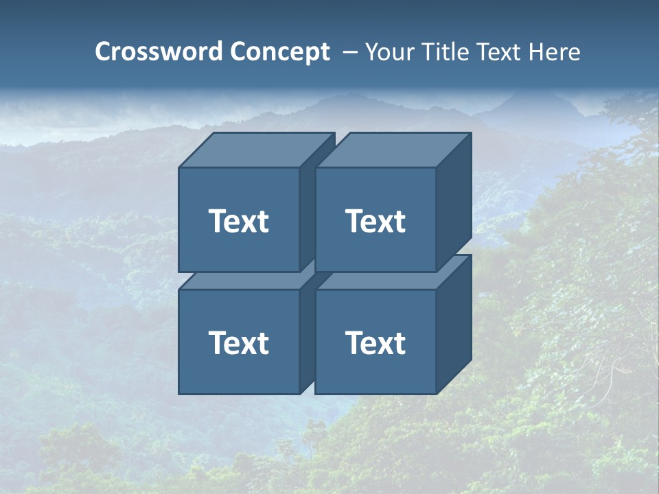 A Mountain Range With Trees And Clouds In The Background PowerPoint Template