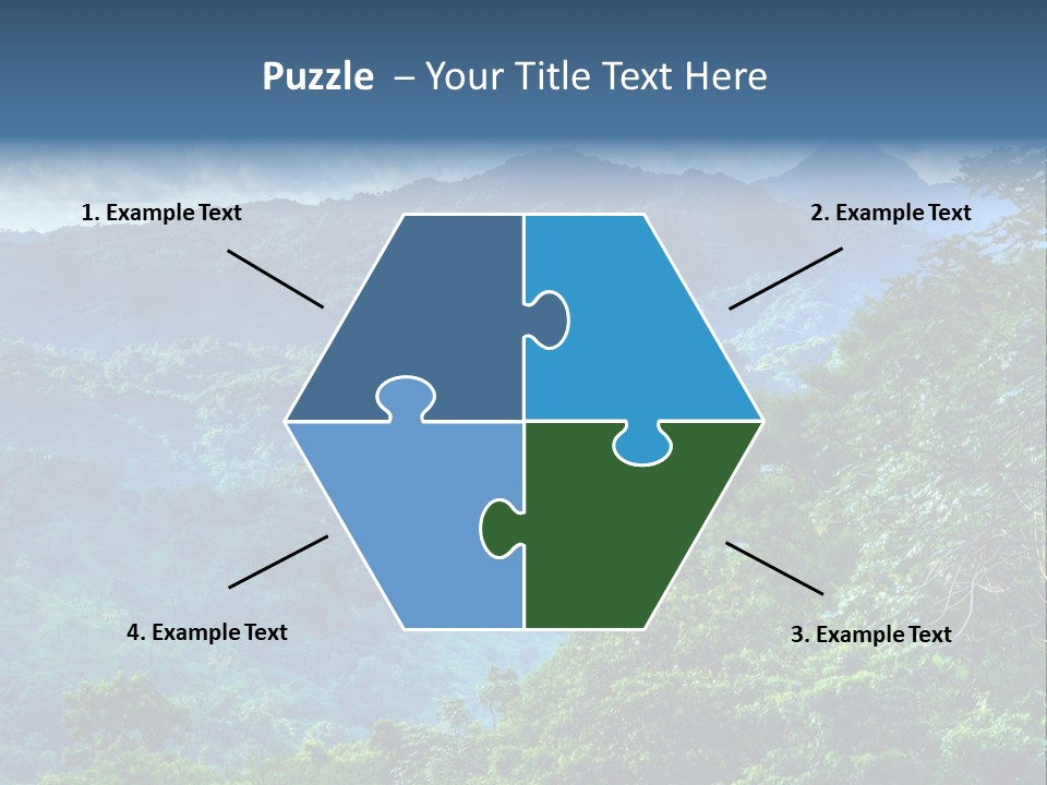 A Mountain Range With Trees And Clouds In The Background PowerPoint Template