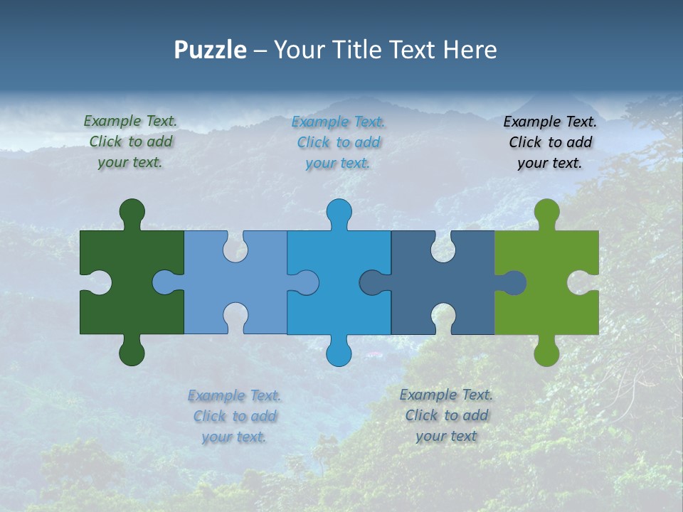 A Mountain Range With Trees And Clouds In The Background PowerPoint Template