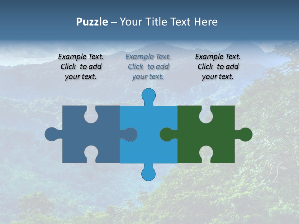 A Mountain Range With Trees And Clouds In The Background PowerPoint Template