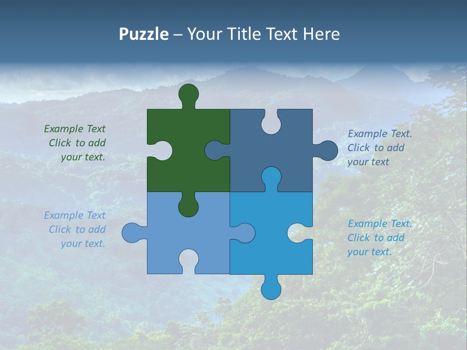 A Mountain Range With Trees And Clouds In The Background PowerPoint Template