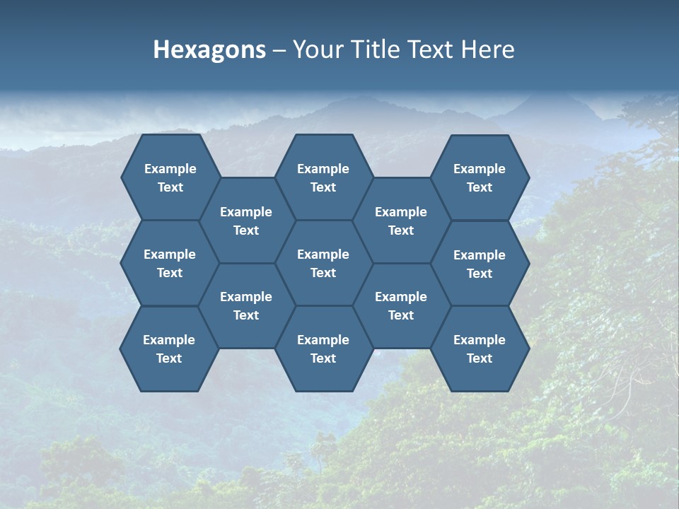 A Mountain Range With Trees And Clouds In The Background PowerPoint Template