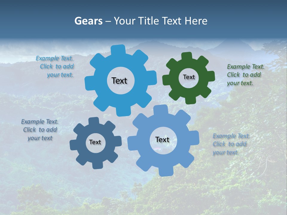 A Mountain Range With Trees And Clouds In The Background PowerPoint Template