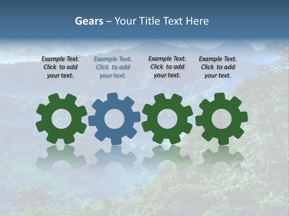 A Mountain Range With Trees And Clouds In The Background PowerPoint Template