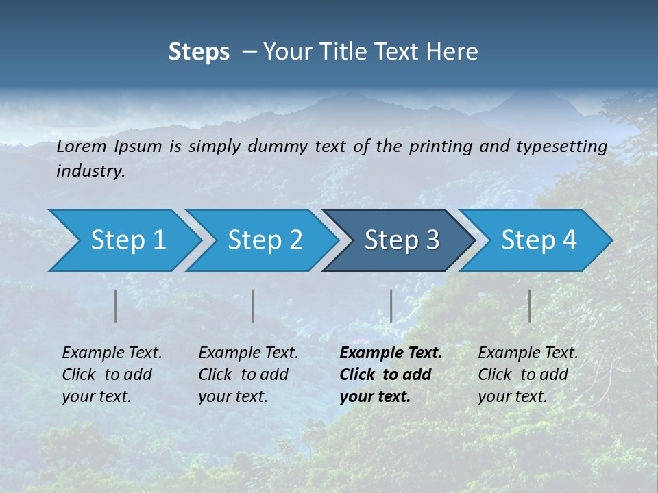 A Mountain Range With Trees And Clouds In The Background PowerPoint Template