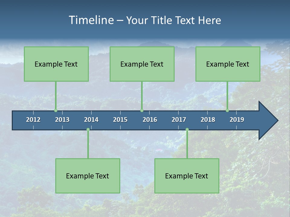 A Mountain Range With Trees And Clouds In The Background PowerPoint Template