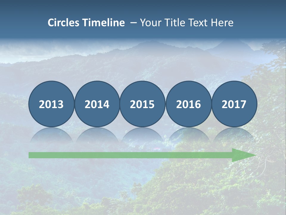 A Mountain Range With Trees And Clouds In The Background PowerPoint Template
