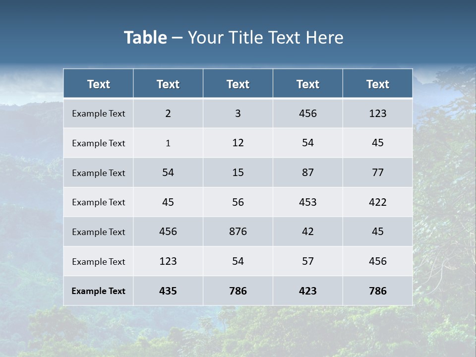 A Mountain Range With Trees And Clouds In The Background PowerPoint Template