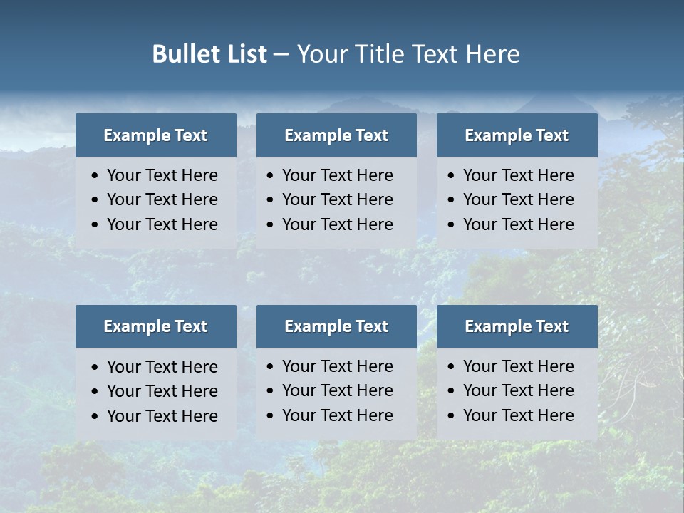 A Mountain Range With Trees And Clouds In The Background PowerPoint Template