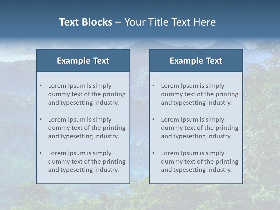 A Mountain Range With Trees And Clouds In The Background PowerPoint Template