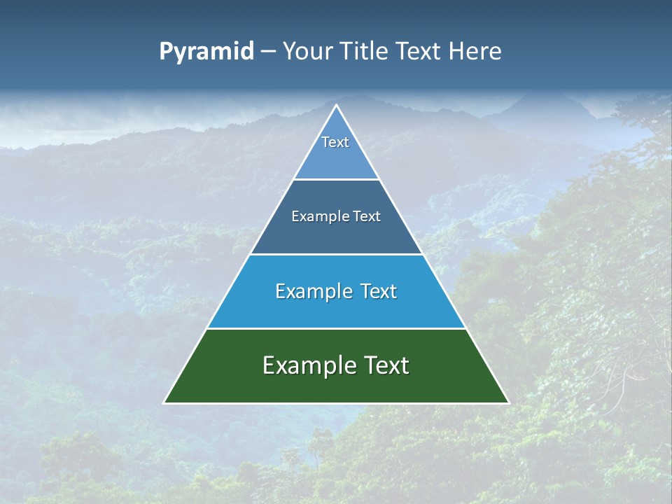 A Mountain Range With Trees And Clouds In The Background PowerPoint Template
