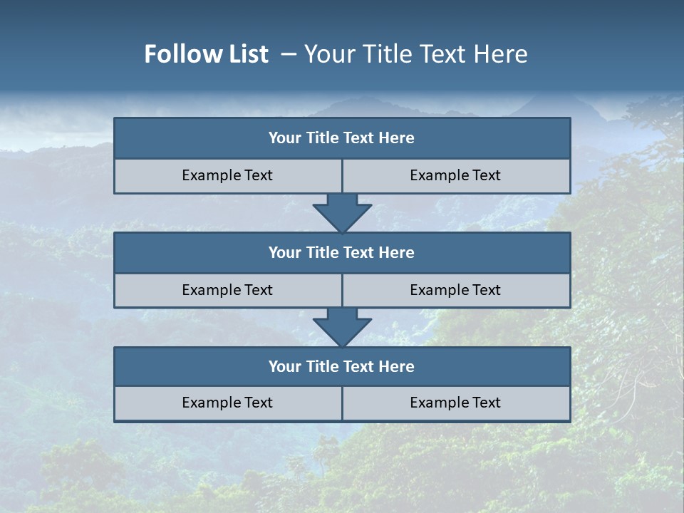 A Mountain Range With Trees And Clouds In The Background PowerPoint Template