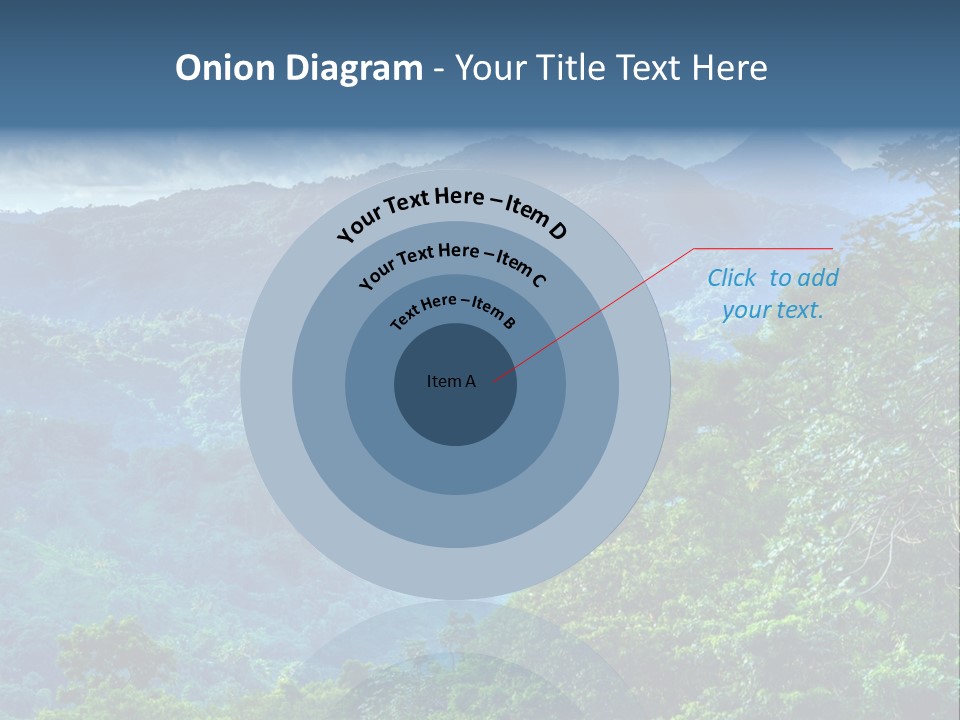 A Mountain Range With Trees And Clouds In The Background PowerPoint Template