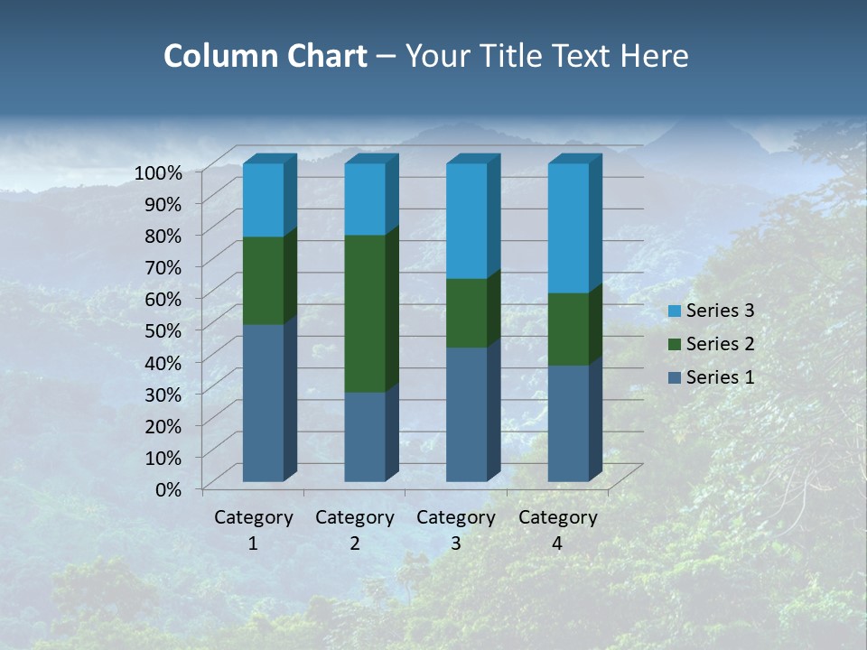 A Mountain Range With Trees And Clouds In The Background PowerPoint Template