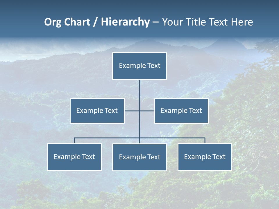 A Mountain Range With Trees And Clouds In The Background PowerPoint Template
