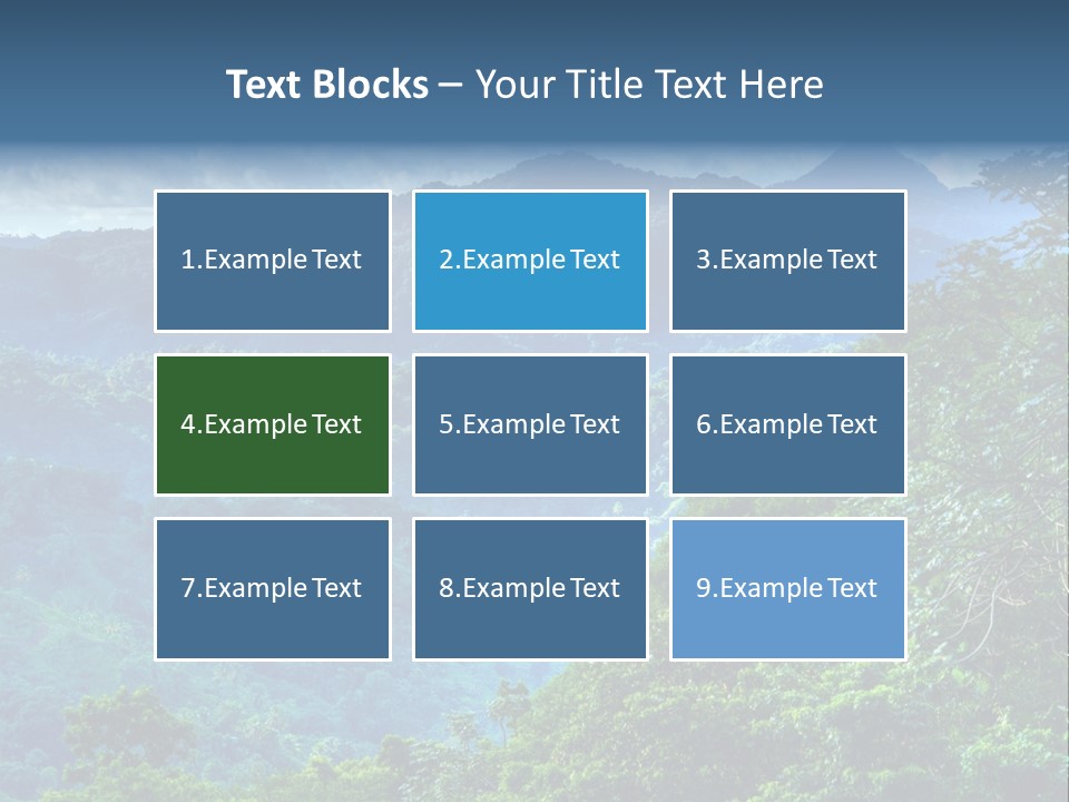 A Mountain Range With Trees And Clouds In The Background PowerPoint Template