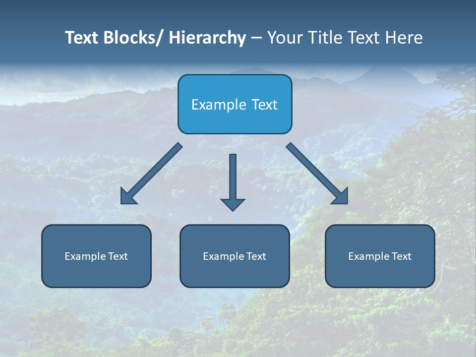 A Mountain Range With Trees And Clouds In The Background PowerPoint Template