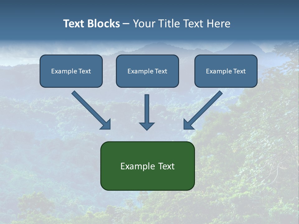 A Mountain Range With Trees And Clouds In The Background PowerPoint Template