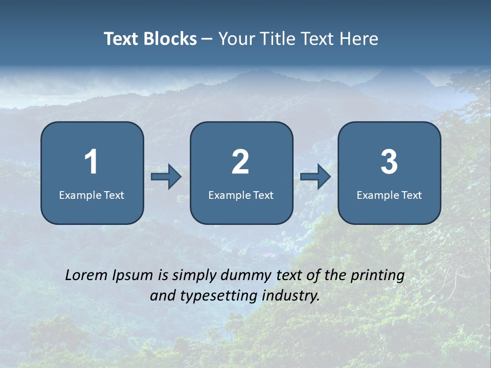 A Mountain Range With Trees And Clouds In The Background PowerPoint Template