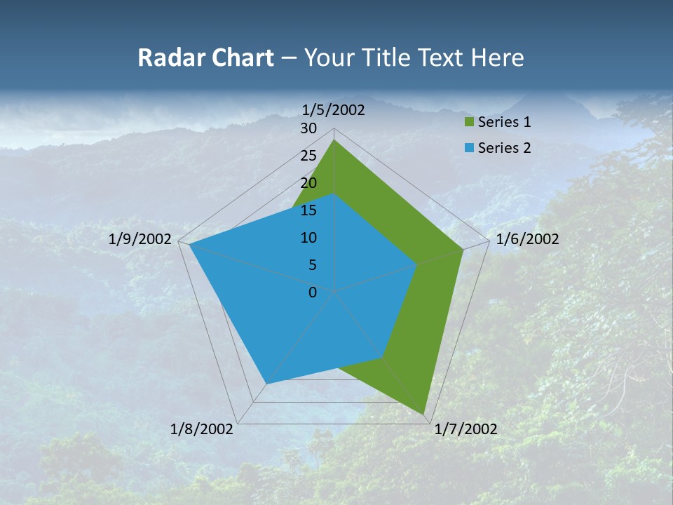 A Mountain Range With Trees And Clouds In The Background PowerPoint Template