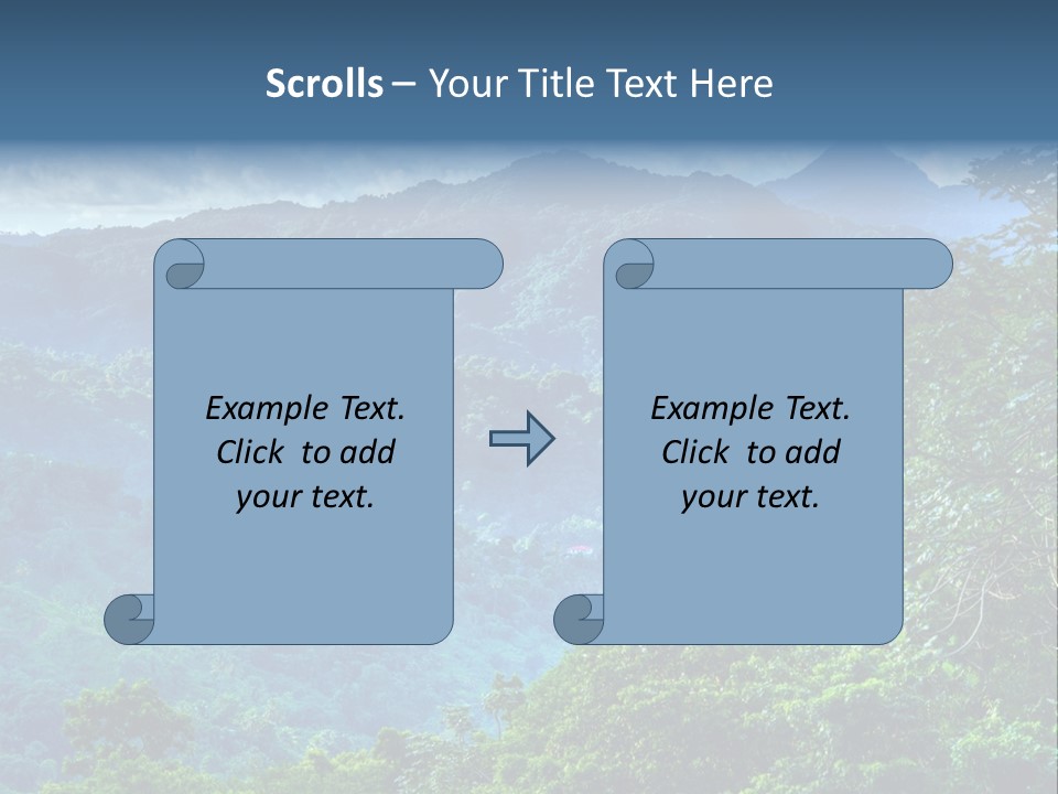 A Mountain Range With Trees And Clouds In The Background PowerPoint Template