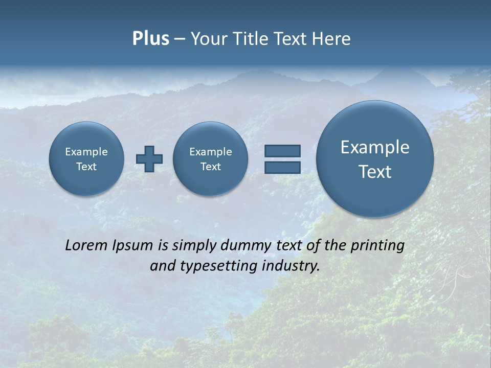 A Mountain Range With Trees And Clouds In The Background PowerPoint Template