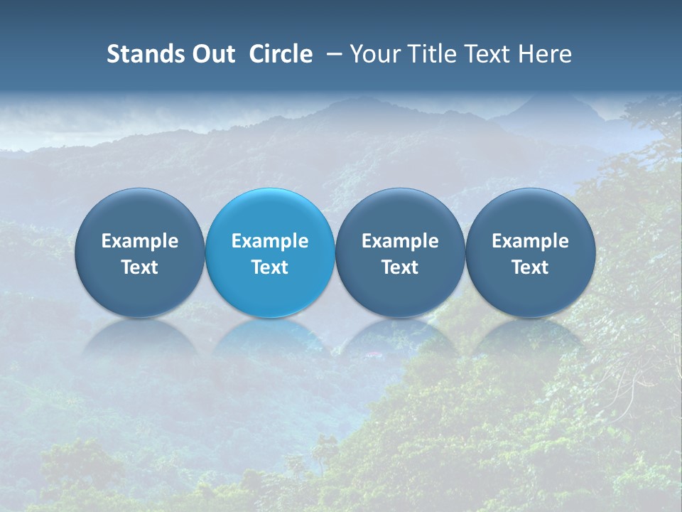 A Mountain Range With Trees And Clouds In The Background PowerPoint Template