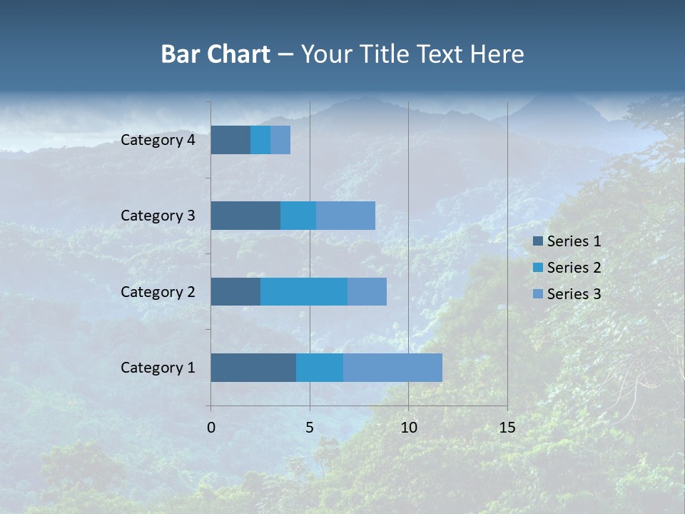 A Mountain Range With Trees And Clouds In The Background PowerPoint Template