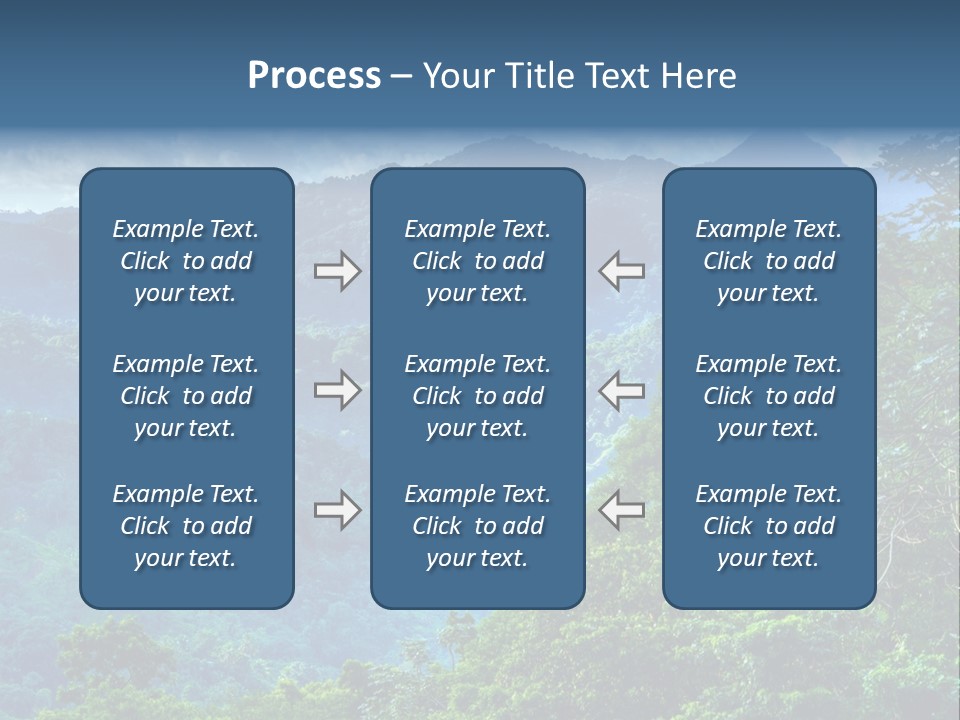 A Mountain Range With Trees And Clouds In The Background PowerPoint Template