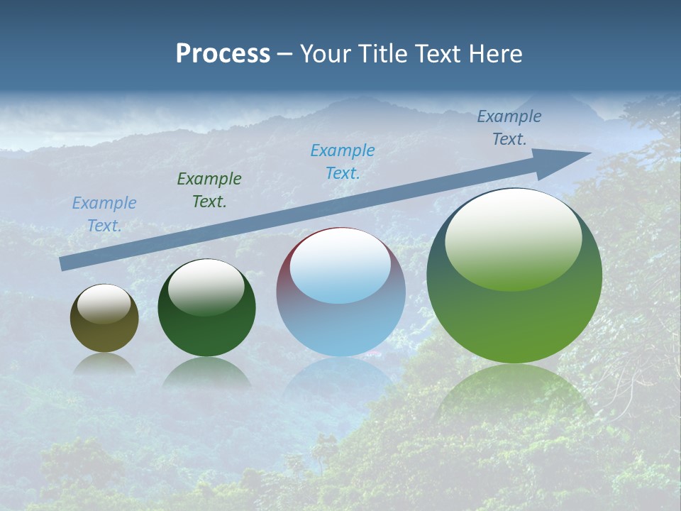 A Mountain Range With Trees And Clouds In The Background PowerPoint Template