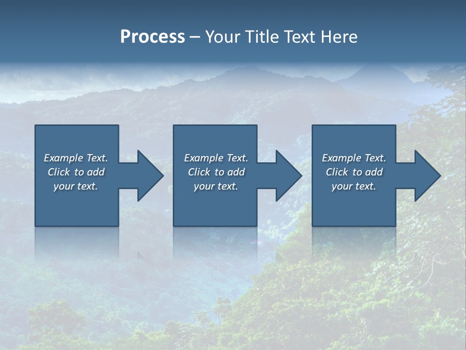 A Mountain Range With Trees And Clouds In The Background PowerPoint Template