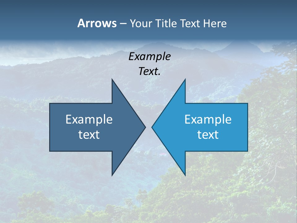 A Mountain Range With Trees And Clouds In The Background PowerPoint Template