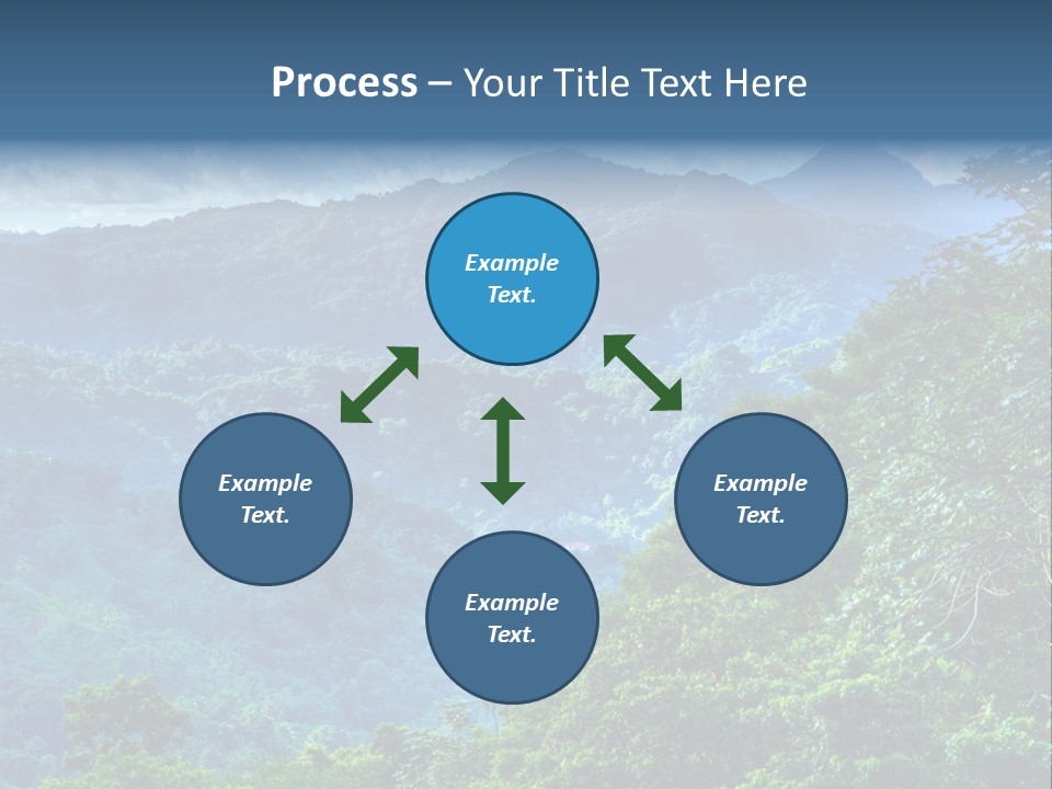 A Mountain Range With Trees And Clouds In The Background PowerPoint Template