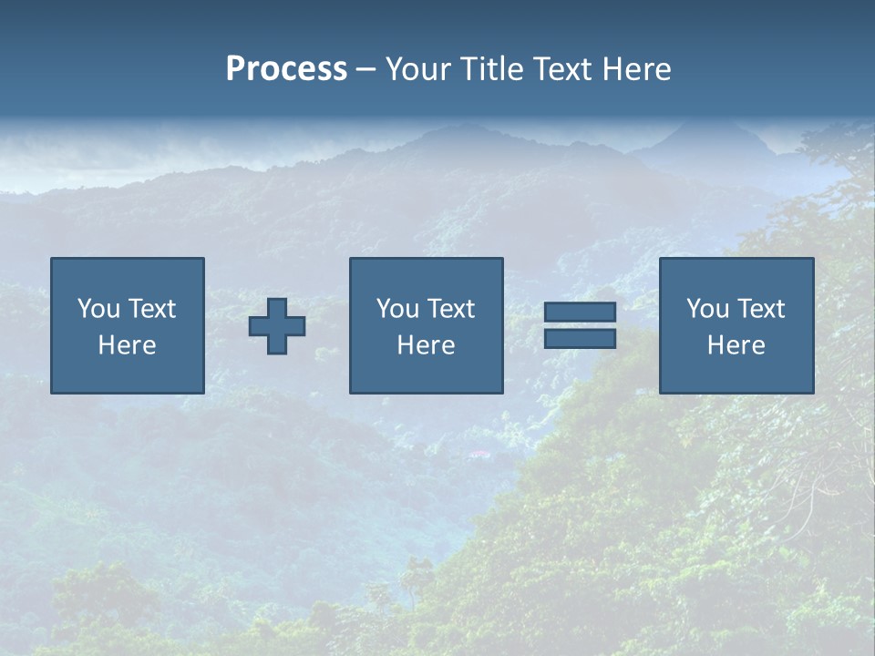 A Mountain Range With Trees And Clouds In The Background PowerPoint Template