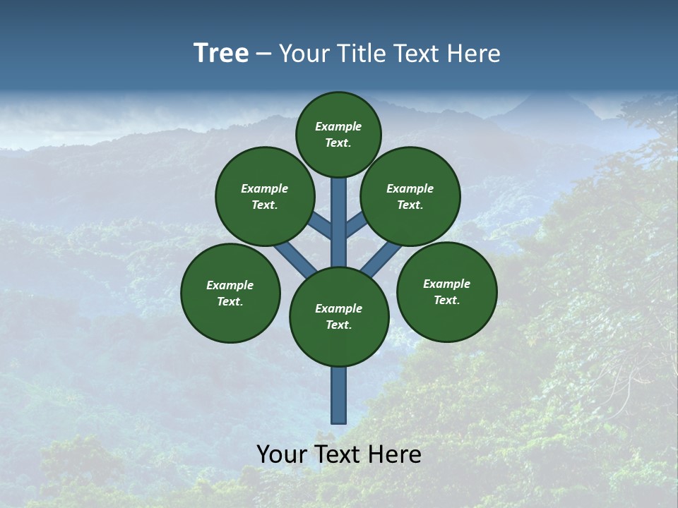 A Mountain Range With Trees And Clouds In The Background PowerPoint Template