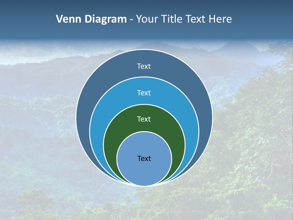 A Mountain Range With Trees And Clouds In The Background PowerPoint Template