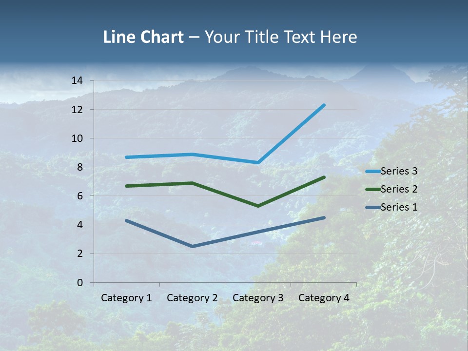 A Mountain Range With Trees And Clouds In The Background PowerPoint Template
