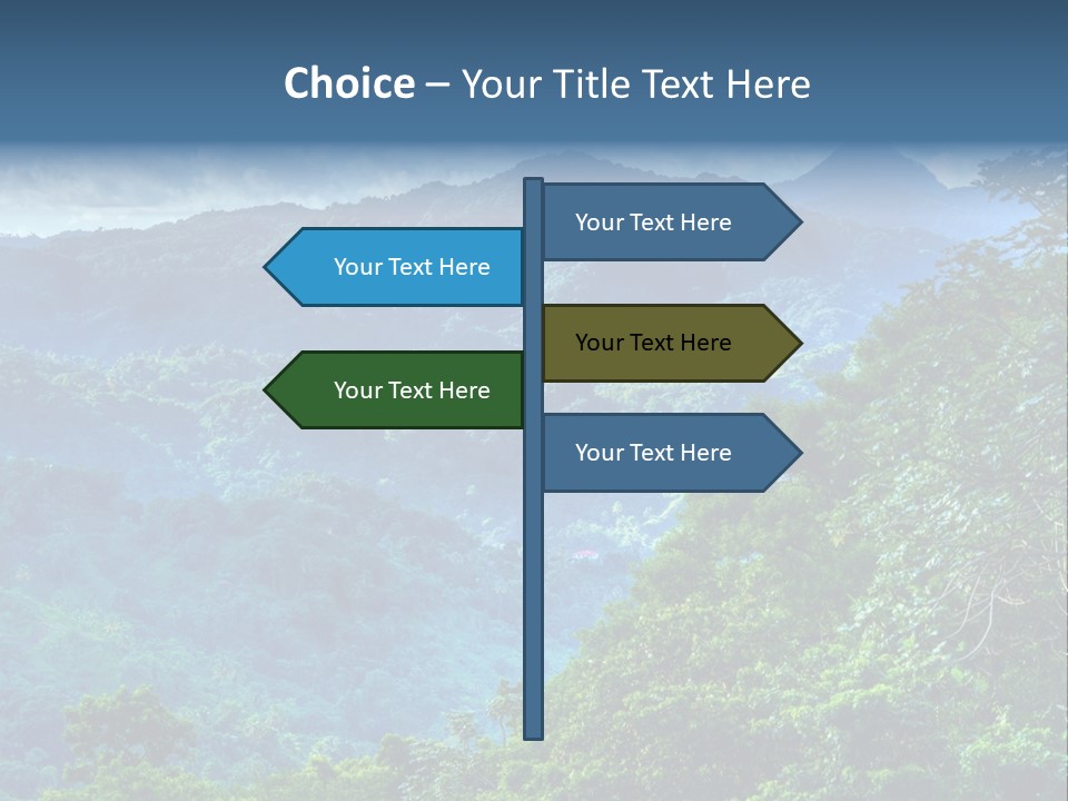 A Mountain Range With Trees And Clouds In The Background PowerPoint Template