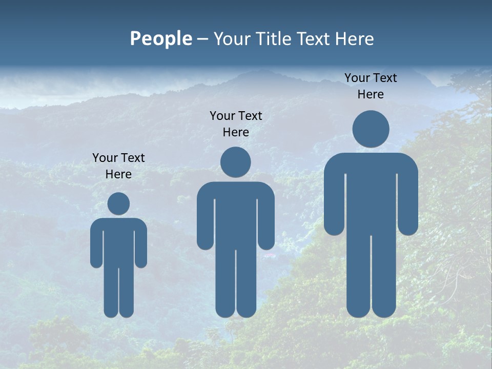 A Mountain Range With Trees And Clouds In The Background PowerPoint Template
