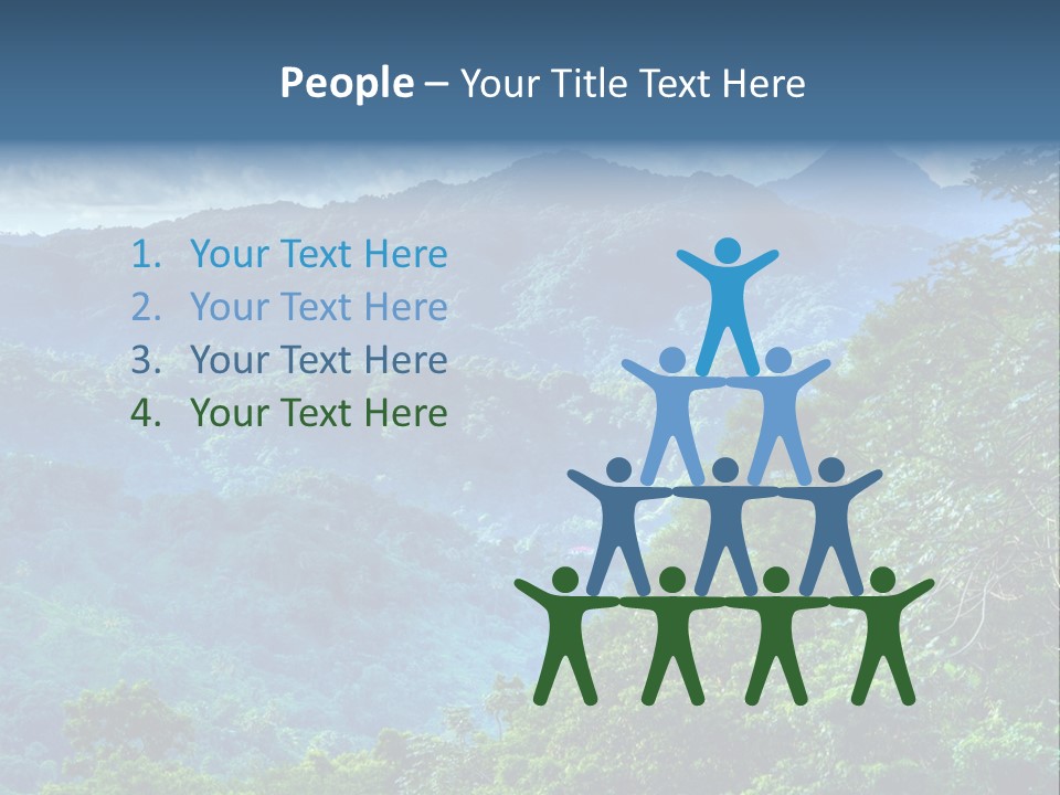 A Mountain Range With Trees And Clouds In The Background PowerPoint Template