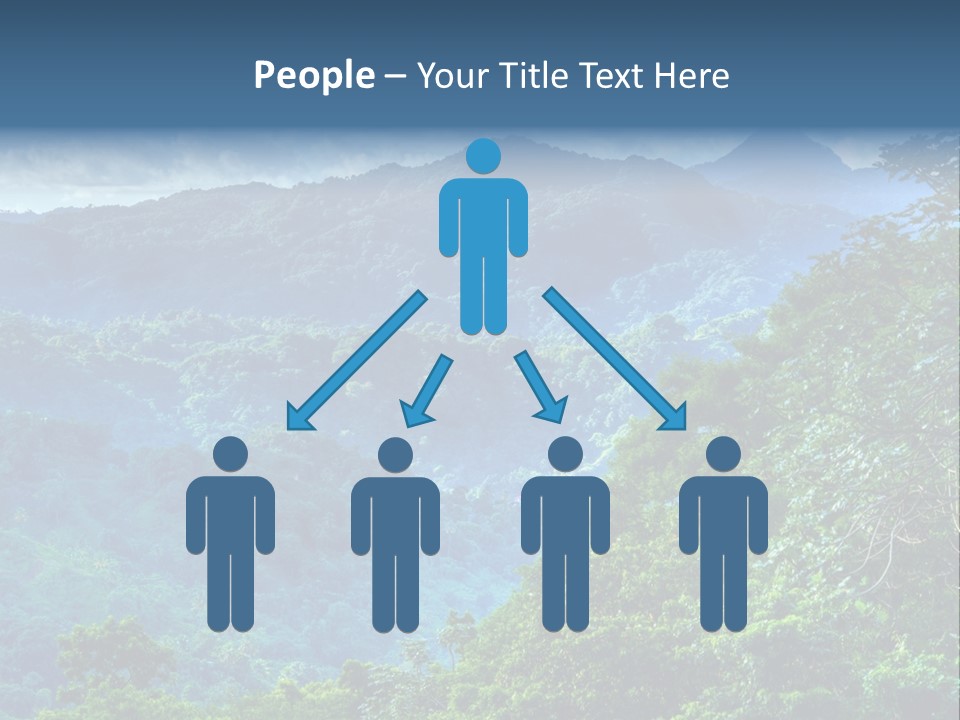 A Mountain Range With Trees And Clouds In The Background PowerPoint Template