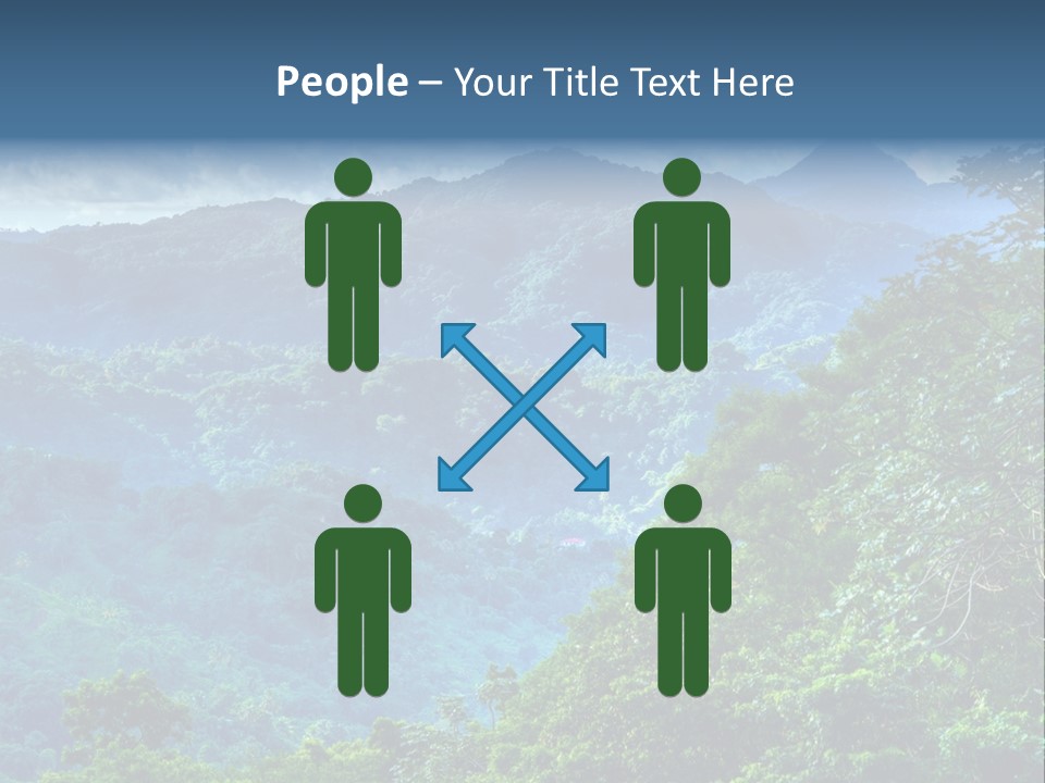 A Mountain Range With Trees And Clouds In The Background PowerPoint Template