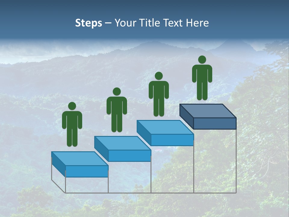 A Mountain Range With Trees And Clouds In The Background PowerPoint Template