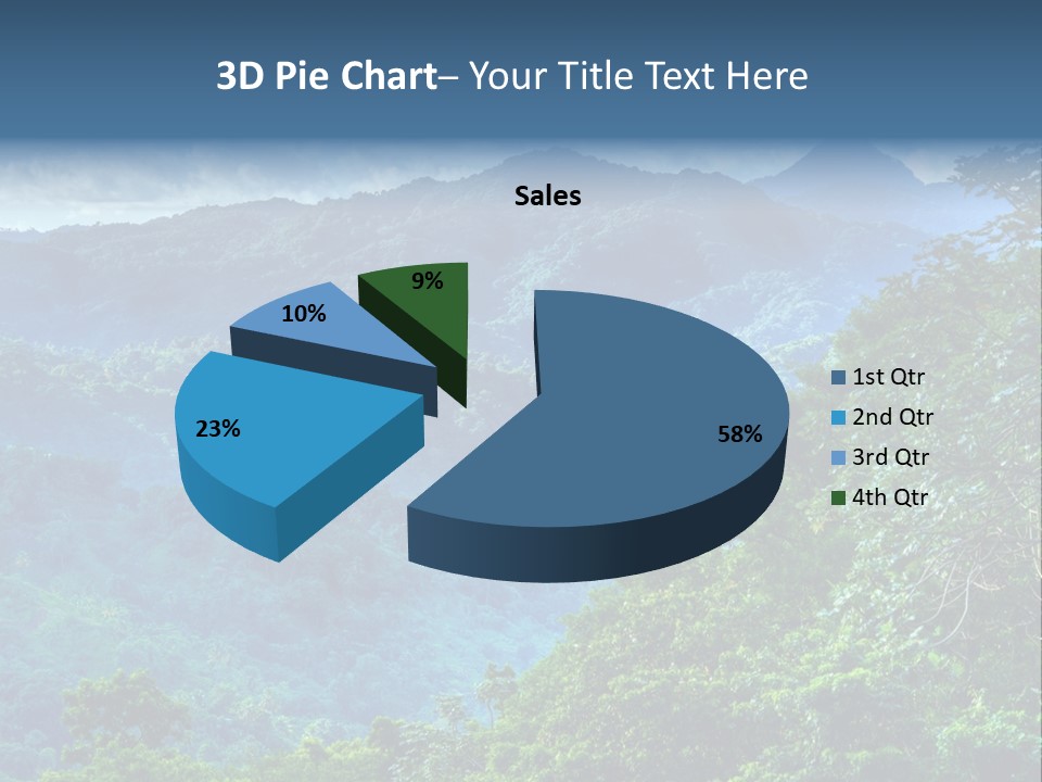 A Mountain Range With Trees And Clouds In The Background PowerPoint Template